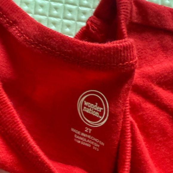 Wonder Nation|Baby girl,toddler Valentine Day Red & Pink Long Sleeve tulle dress - Picture 5 of 6